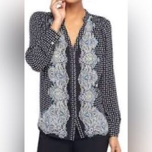 NWT - The Limited Collection Paisley Polka Dot Women’s Blouse